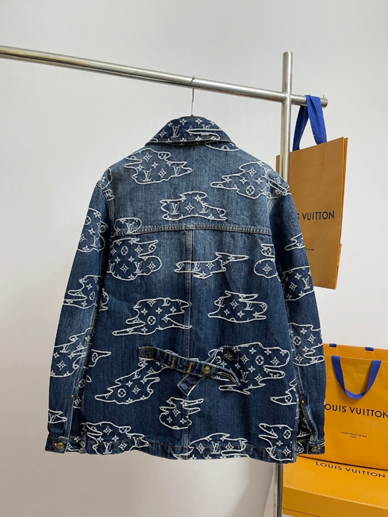 Louis Vuitton Cloud Embroidery Denim Jacket in Indigo Blue