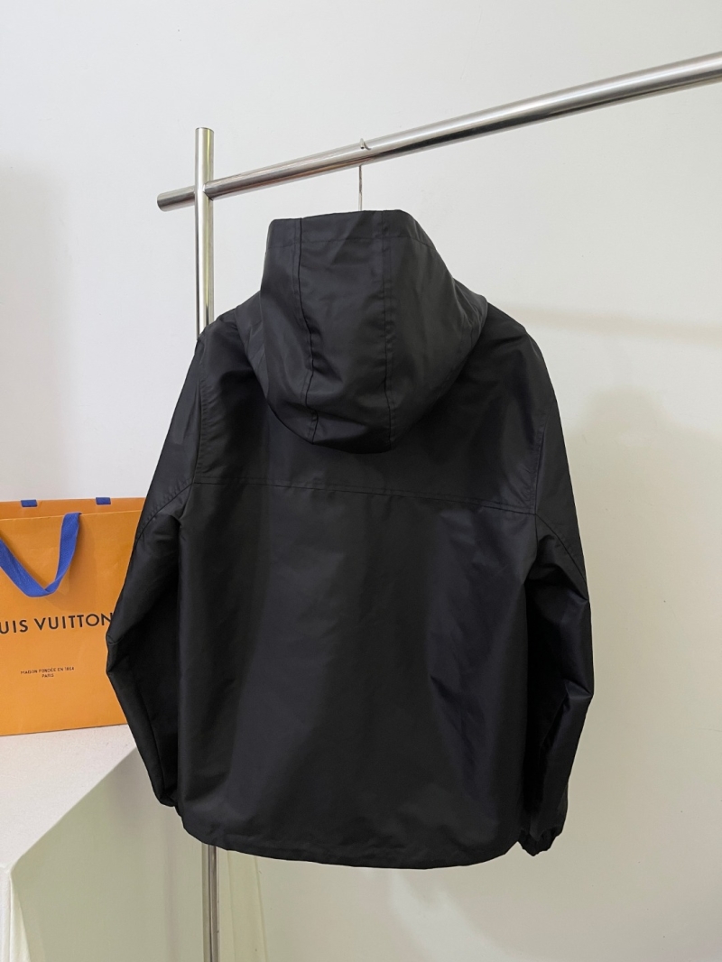 Louis Vuitton Reversible Monogram Jacquard Hooded Technical Jacket in Black