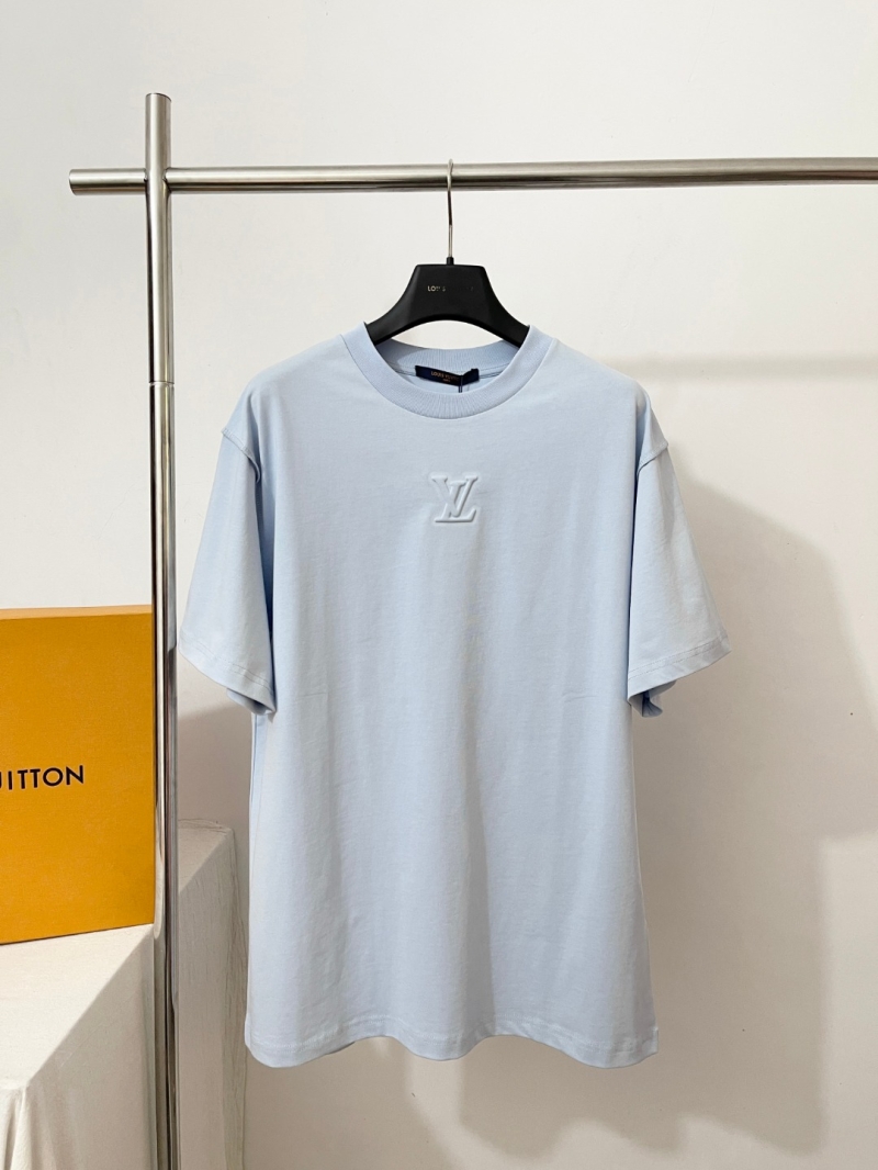 Louis Vuitton Embossed Logo Cotton T-Shirt in Powder Blue