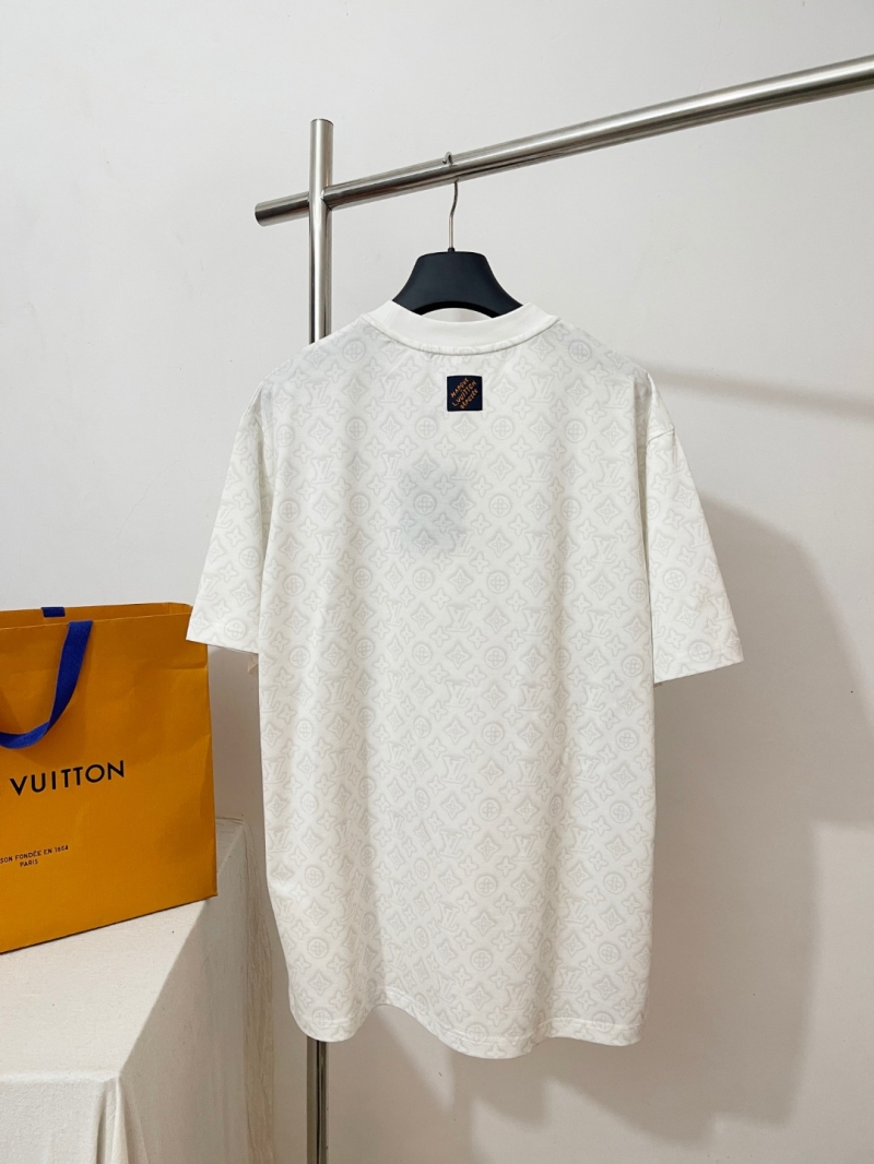 Louis Vuitton Halo Monogram Print Relaxed Fit T-Shirt in White