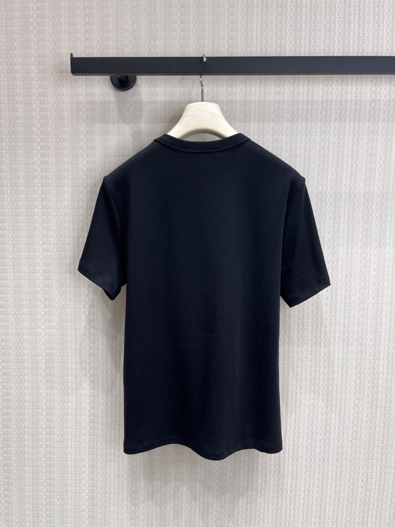 Louis Vuitton Sakura Blossom Varsity Logo T-Shirt in Black Heavyweight Cotton