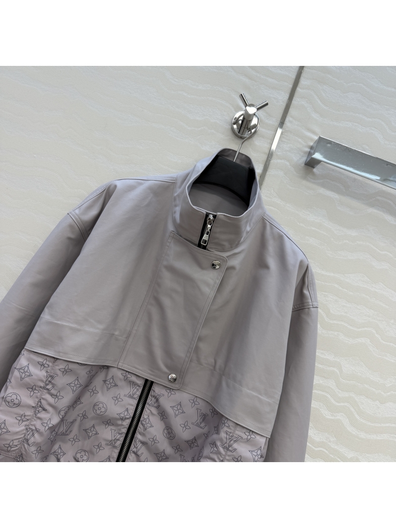 Louis Vuitton Flight Mode Monogram Patchwork Technical Jacket in Greige