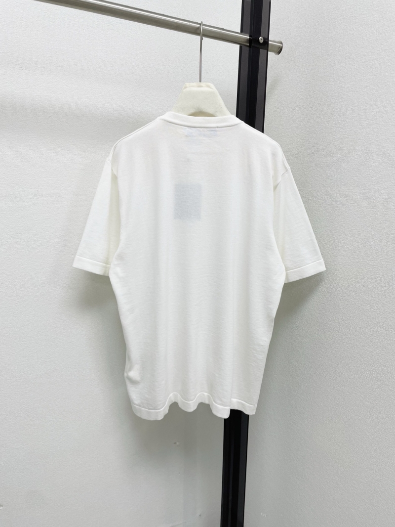 Louis Vuitton Sketch Monogram Knit T-Shirt - White Relaxed Fit
