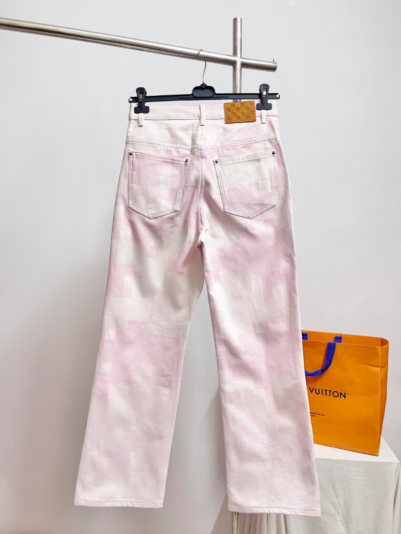 Louis Vuitton Pink Damoflage Mosaic Jeans