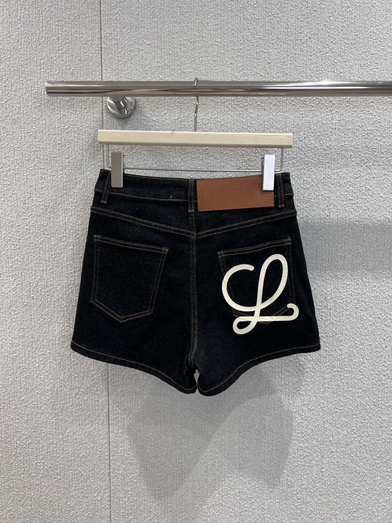 Loewe Spring/Summer 2025 Logo Print Denim Shorts - Black