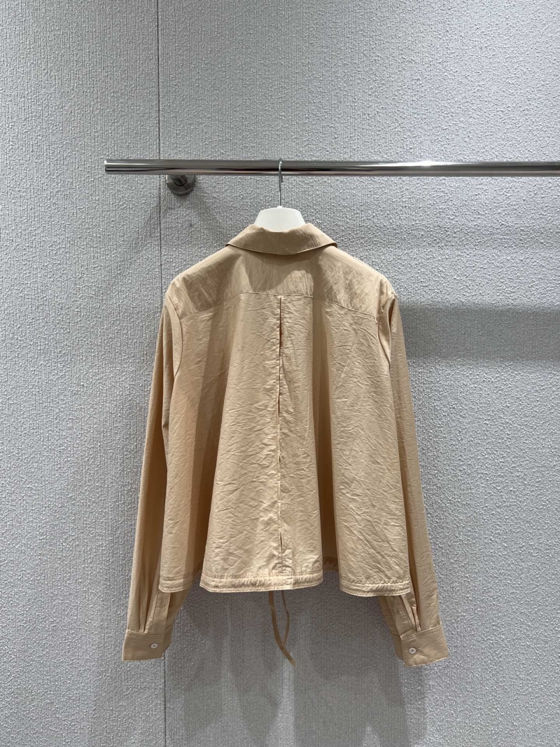 Loewe Spring/Summer Khaki Cotton Poplin Shirt - Exclusive Embroidery & Relaxed Fit