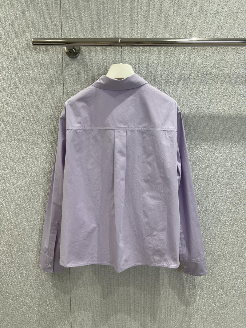Loewe 25SS Light Purple Cotton Classic Long-Sleeve Shirt - Luxe Exclusive