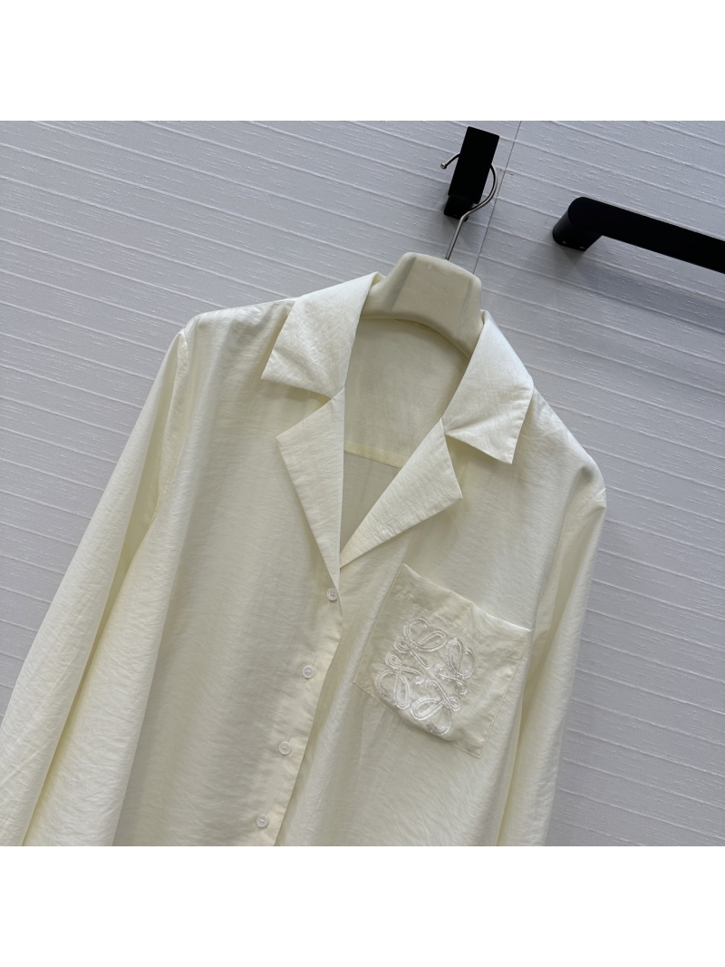 Loewe Paula’s Island Resort Crème Tencel Shirt - Luxe Lightweight