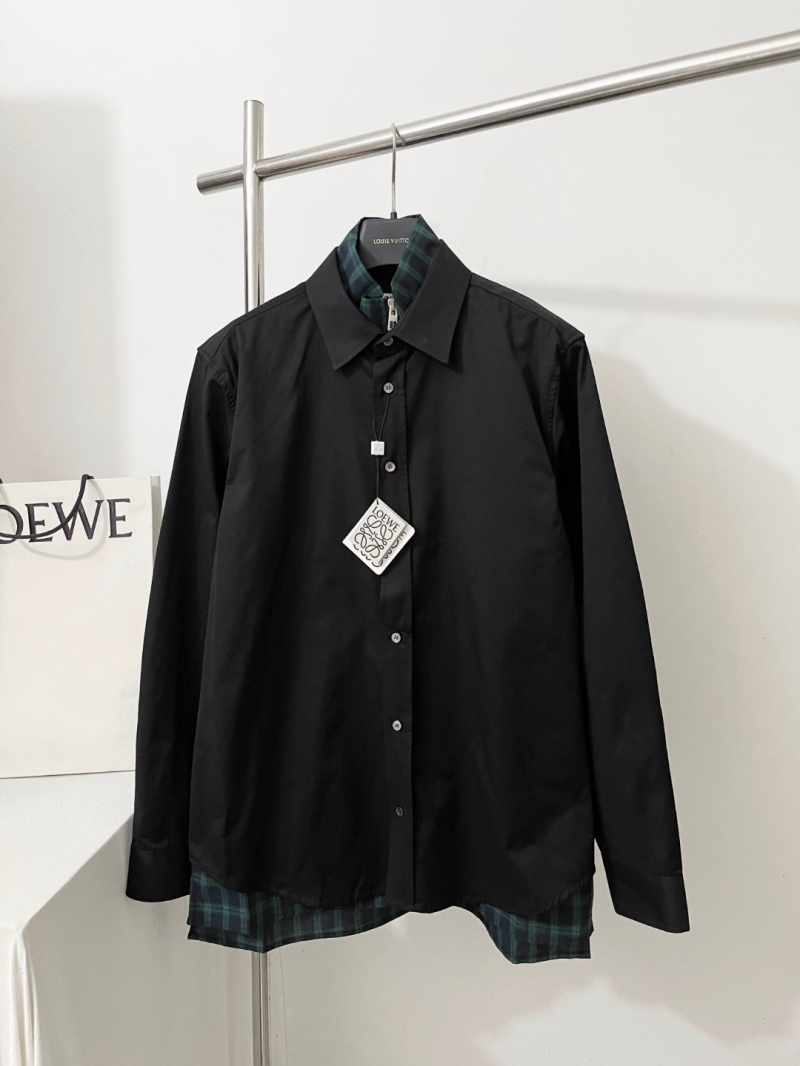 Loewe Anagram Embroidered Patchwork Shirt Jacket