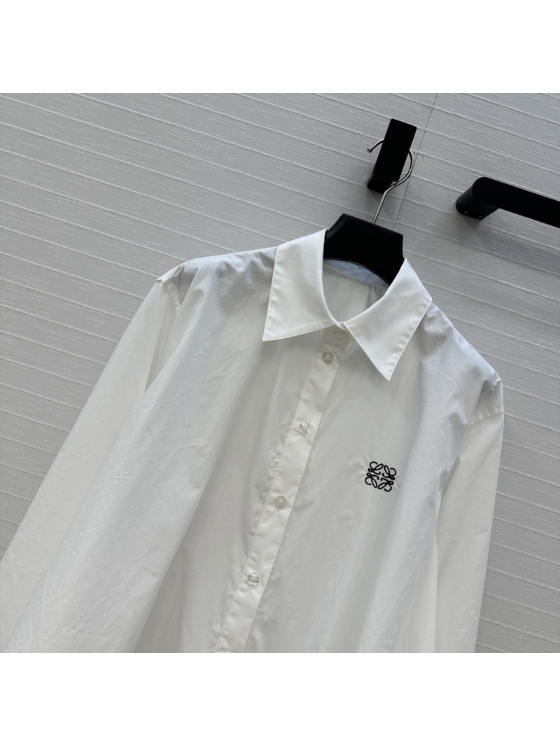 Loewe Early Autumn A-Line Baby Doll Shirt in Pure Cotton - White