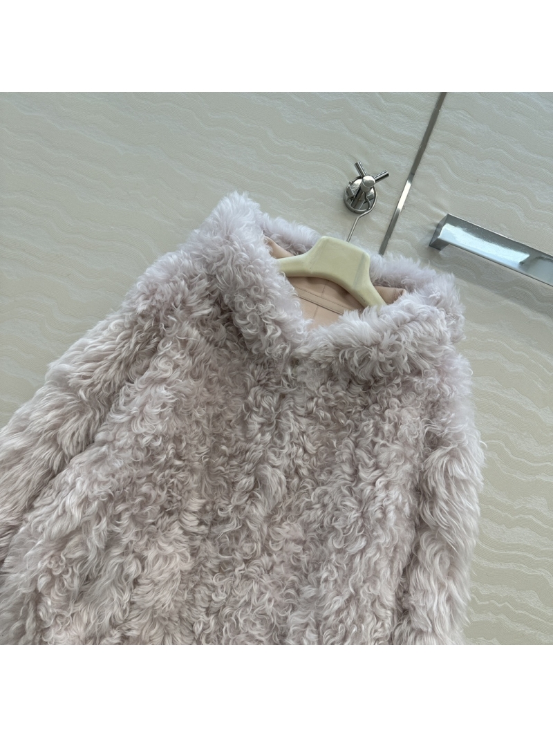 LW Exclusive Toscana Lamb Fur Hooded Coat in Lilac Purple | Artisan Hand-Stitched Edging | Limited Release