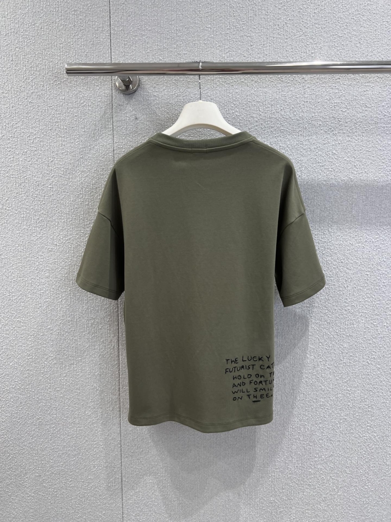 Loewe Louis Wain Collaboration Oversized T-Shirt in Moss Green | Cat Anagram Embroidery, Lightweight Cotton