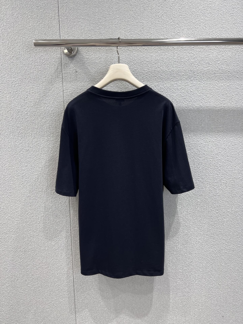 Loewe x Louis Wain Embroidered Anagram Cat T-Shirt in Navy Blue - Limited Edition Cotton Crew Neck