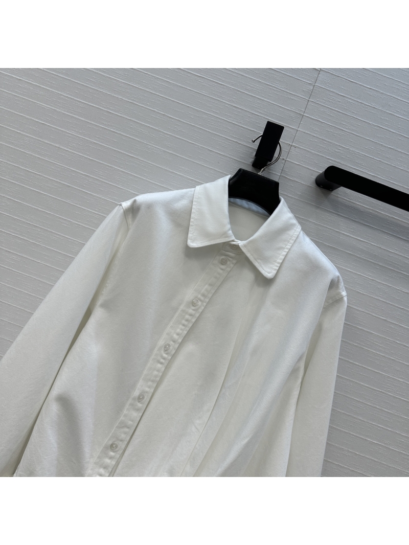 Loewe Pure Cotton Deconstructed Asymmetric Denim Jacket in White