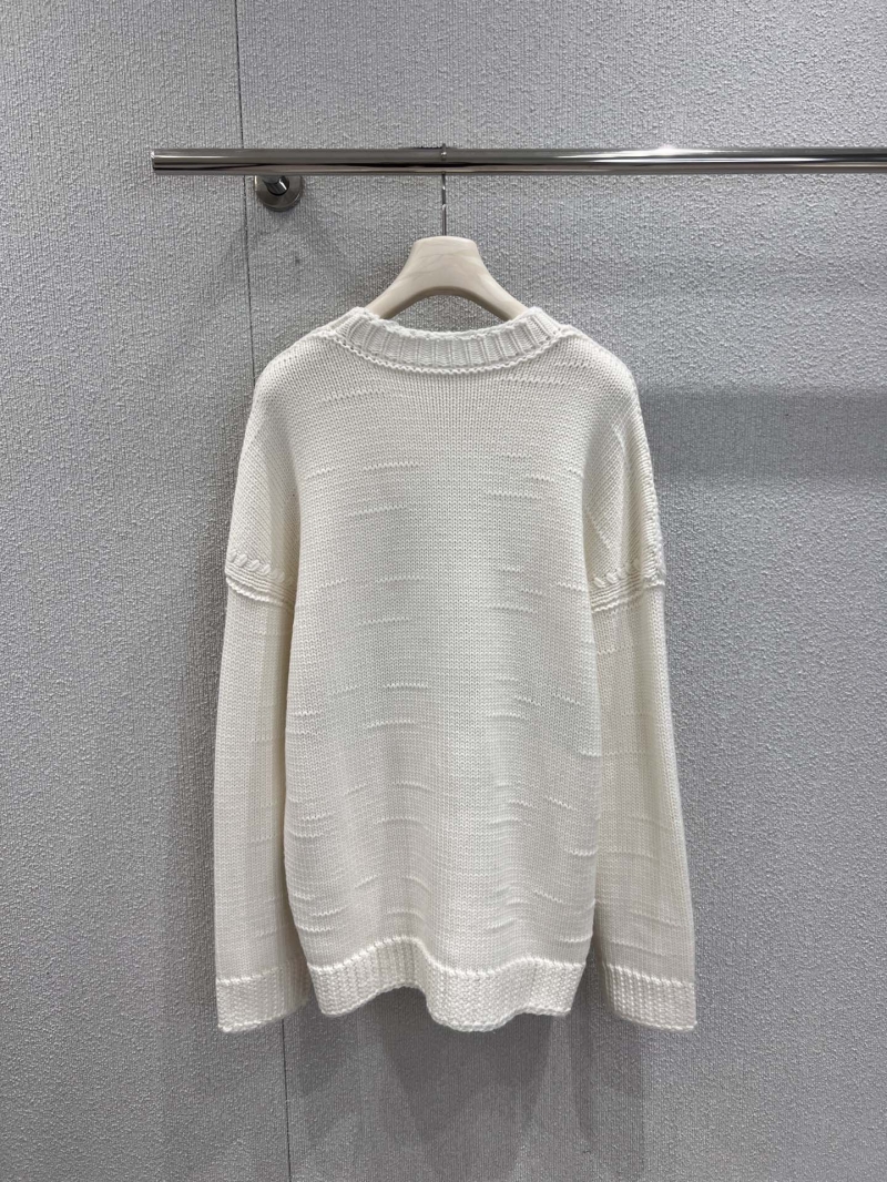 Loewe X Louis Wain 26Ss Cat Series Chunky Knit Oversized Sweater in Off-White