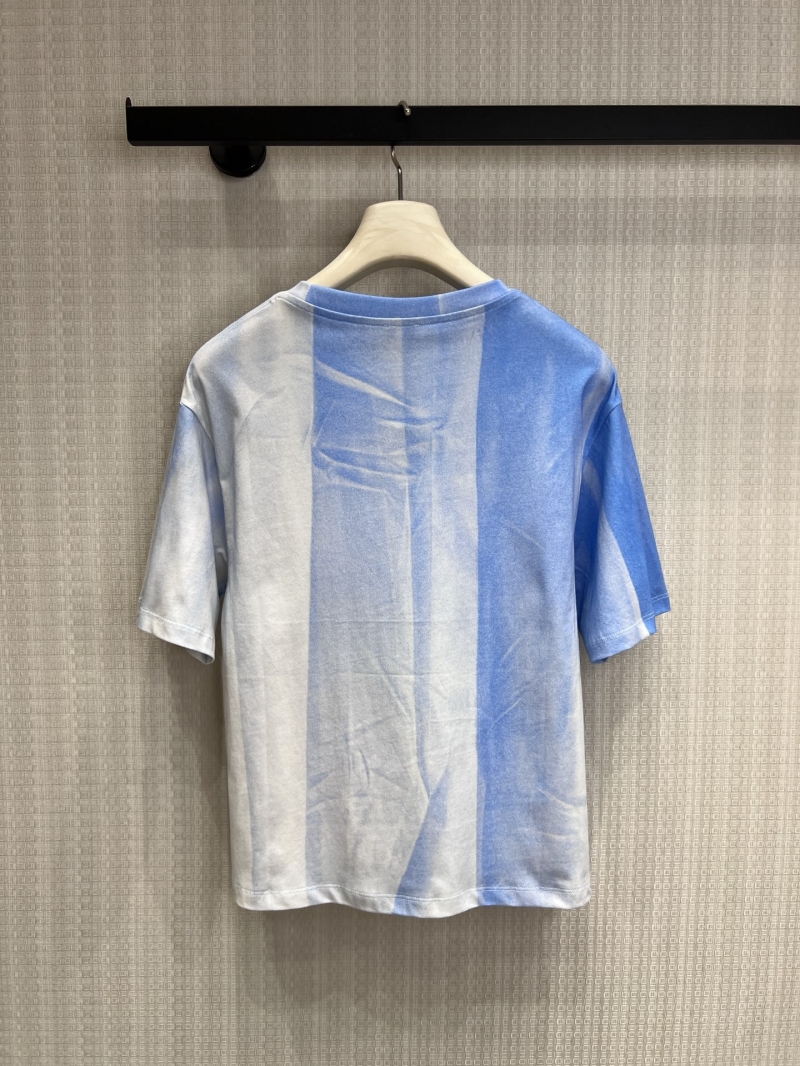 Loewe Gradient Cotton T-Shirt in Blue and White