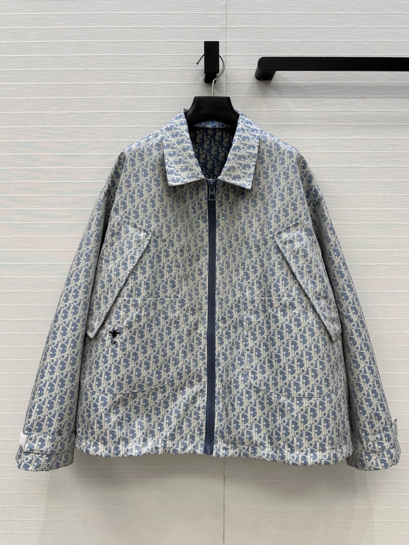 Dior MissDior 2025 Exclusive Blue-White Classic Monogram Lapel Jacket