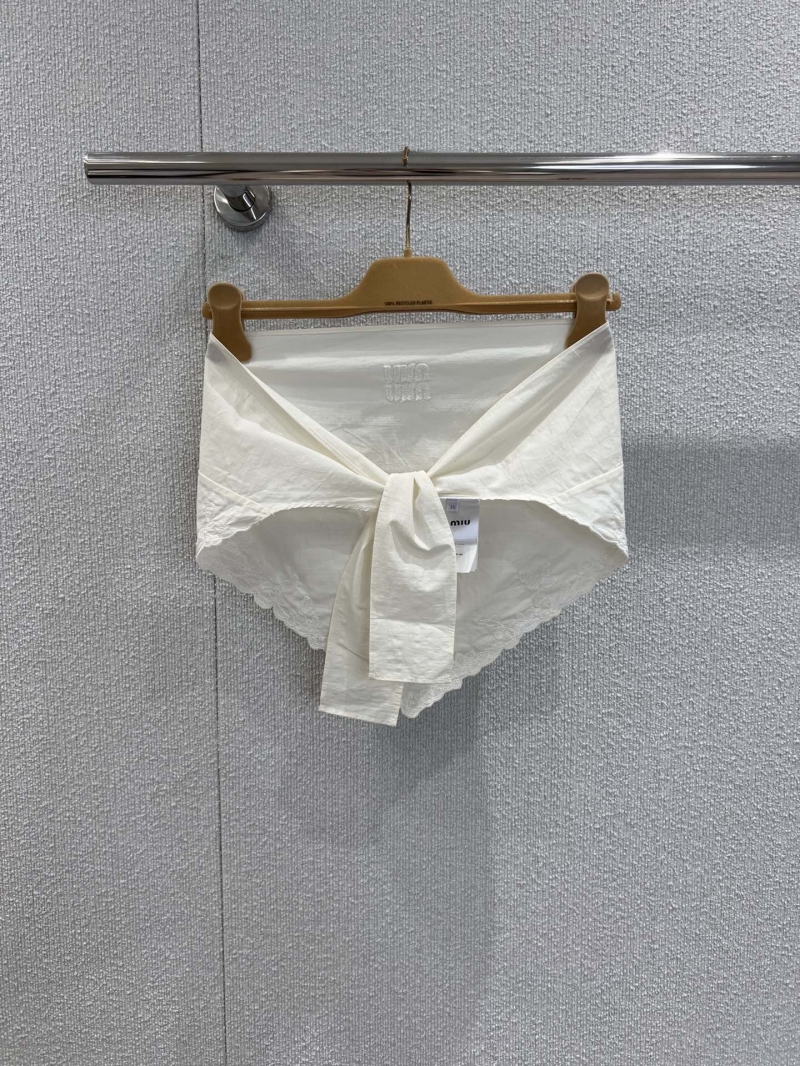 Miu Miu Exclusive Embroidered Twill Triangle Tube Top