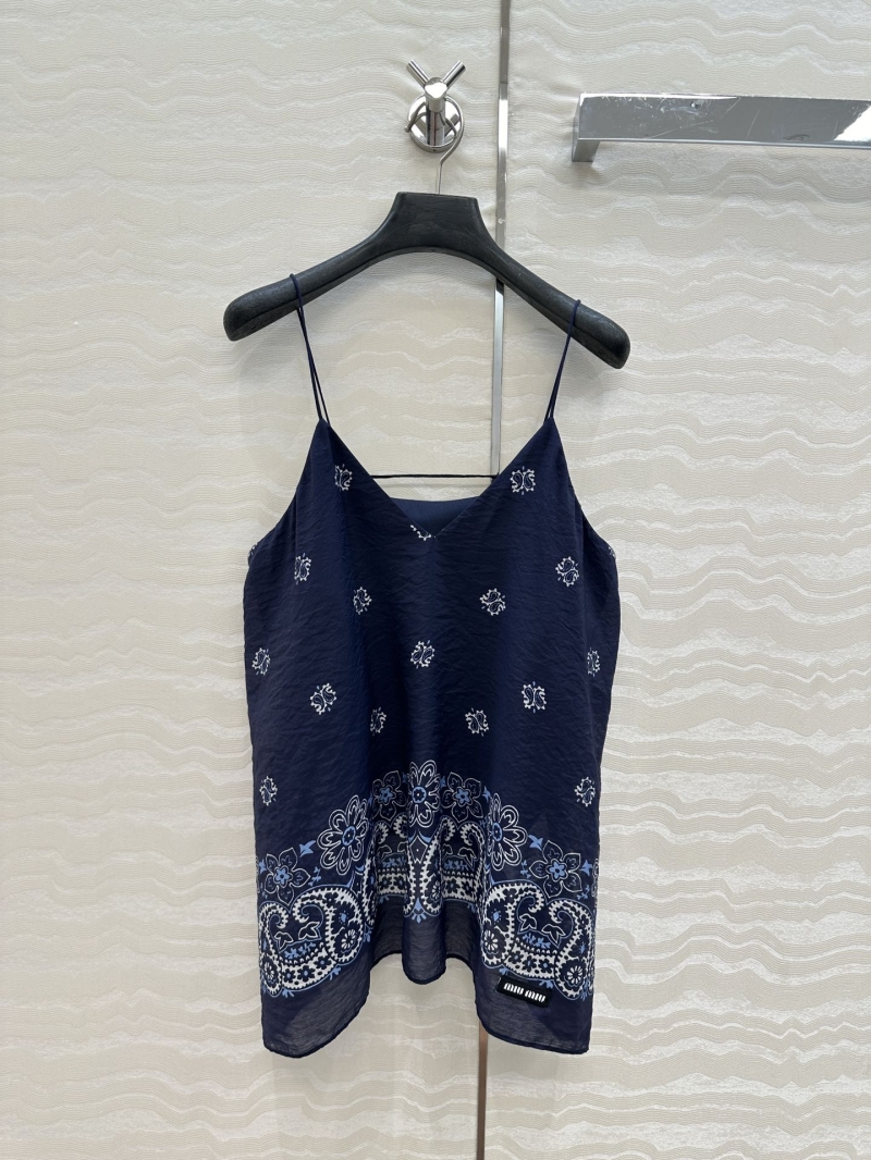 Miu Miu Exclusive Blue Hawaiian Vacation Cami Top