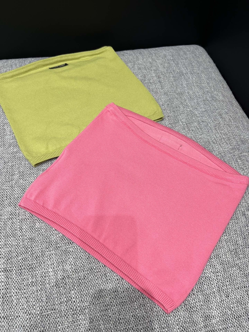 Miu Miu Fluorescent Pink Knitted Tube Top - Luxe Spring/Summer Exclusive