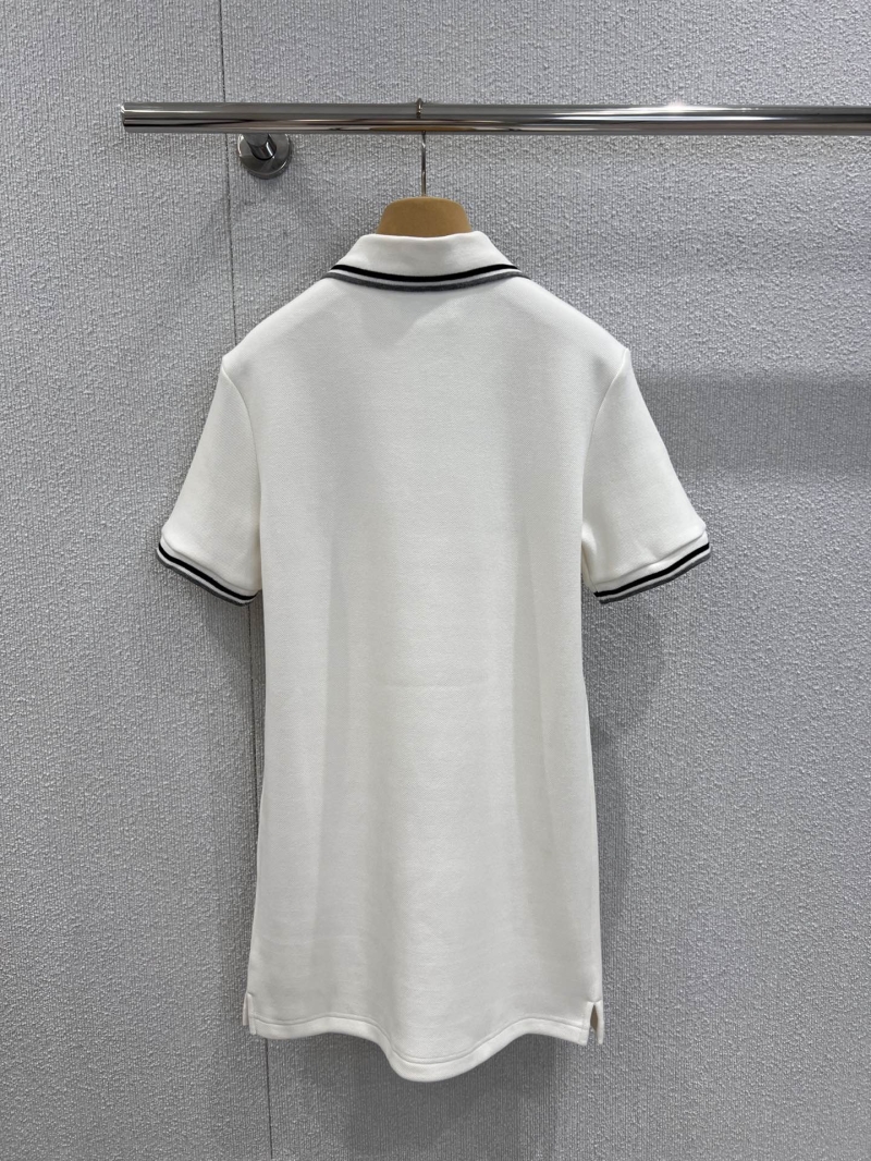 Miu Miu Spring Summer Embroidered Polo Collar Short Sleeve Dress