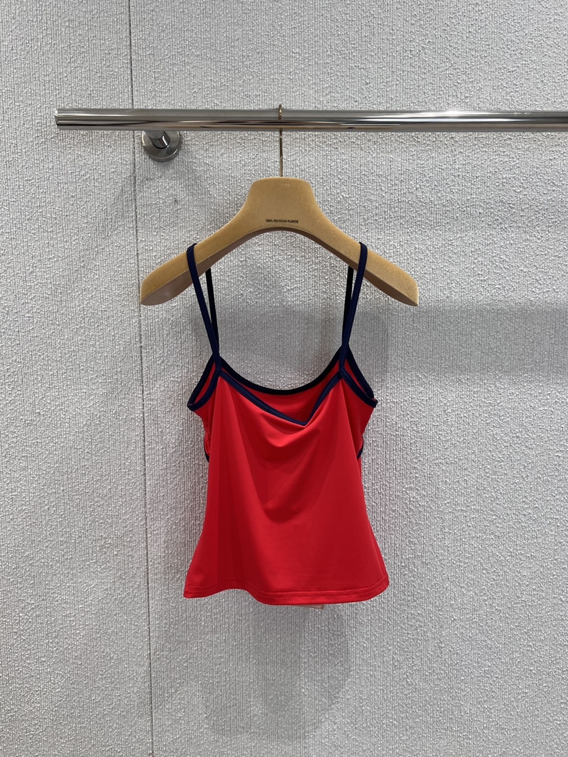 Miu Miu Sporty Color-Block Tank Top in Red & White - Exclusive Chic Design