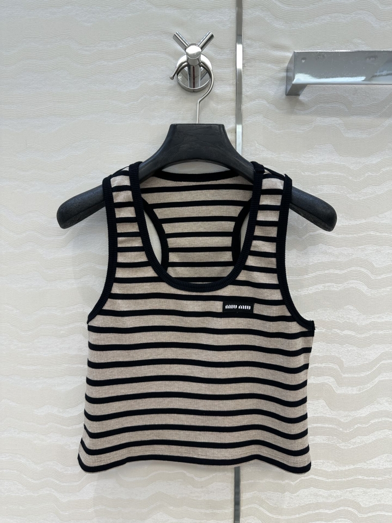 Miu Miu Striped U-Neck Cropped Tank Top - Chic Summer Exclusive