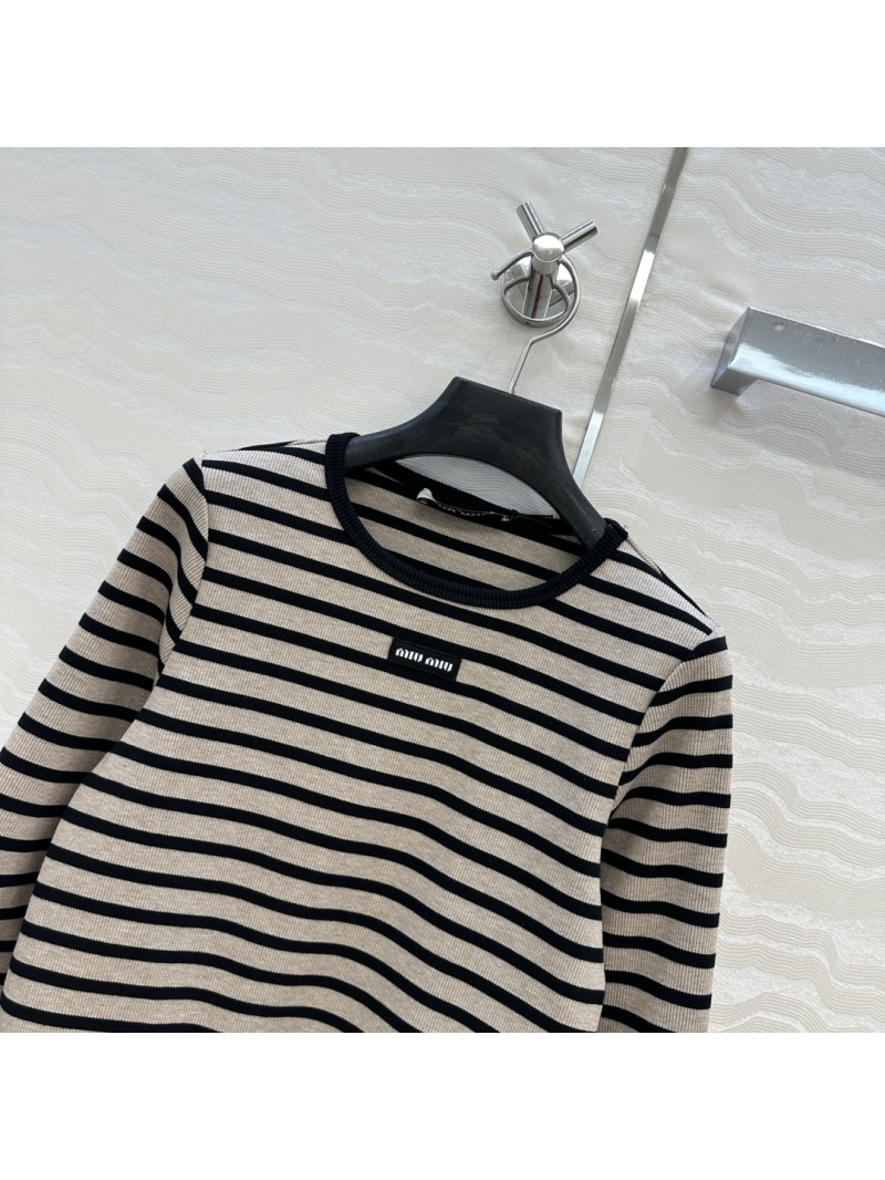 Miu Miu Striped Short-Sleeve Top - Luxe Summer Essential