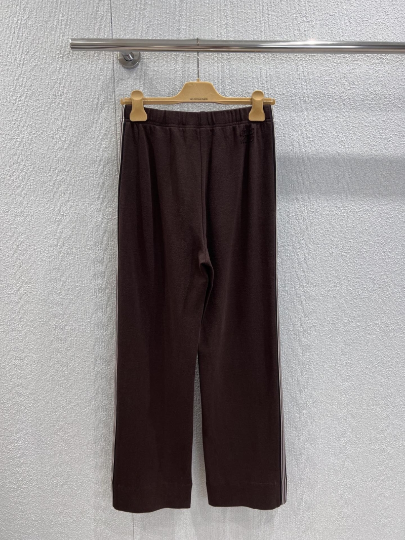 Miu Miu 25FW Early Autumn Melad Tonal Woven Tape Casual Pants | Exclusive High-End Design