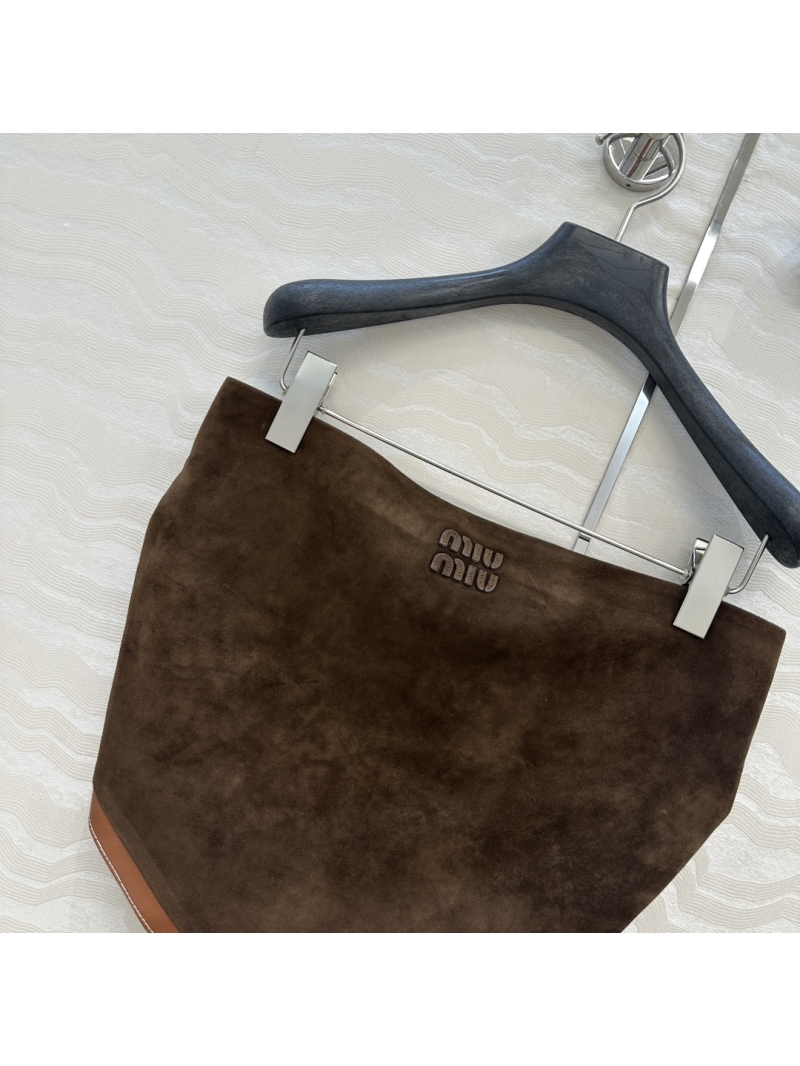 Miu Miu Luxe Suede Bustier Top - Retro Brown Elegance