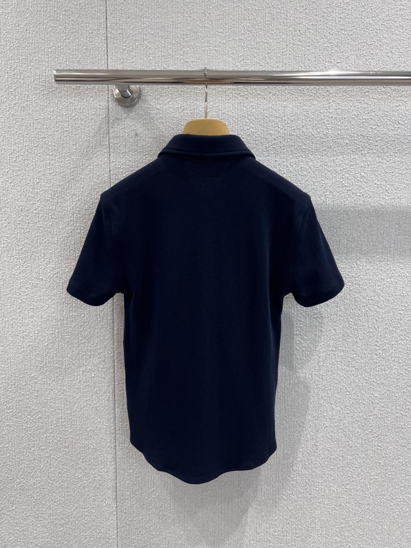 Miu Miu Spring/Summer 25Ss Embroidered Pique Cotton Polo Shirt - Exclusive Design