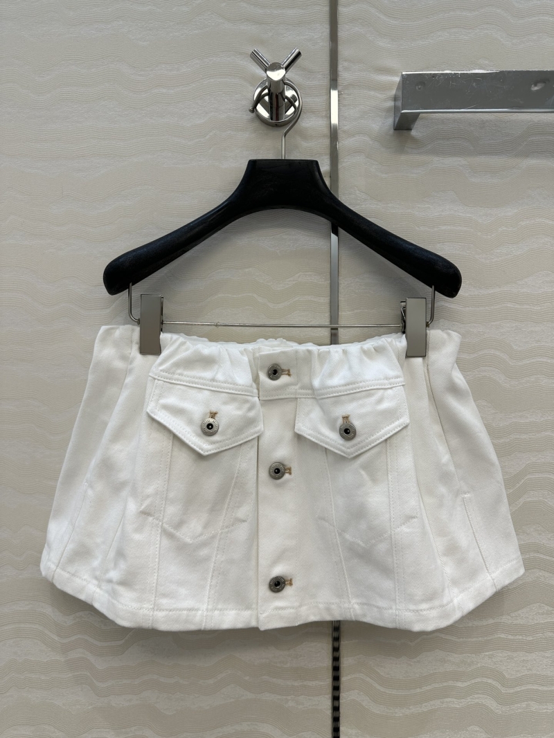 Miu Miu Exclusive Denim Mini Skirt - Sweet & Cool College Style
