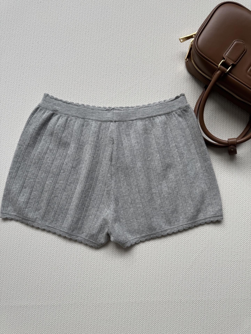 Miu Miu Luxe Hollow-Out Lace Knit Shorts - Elegant & Slim-Fit