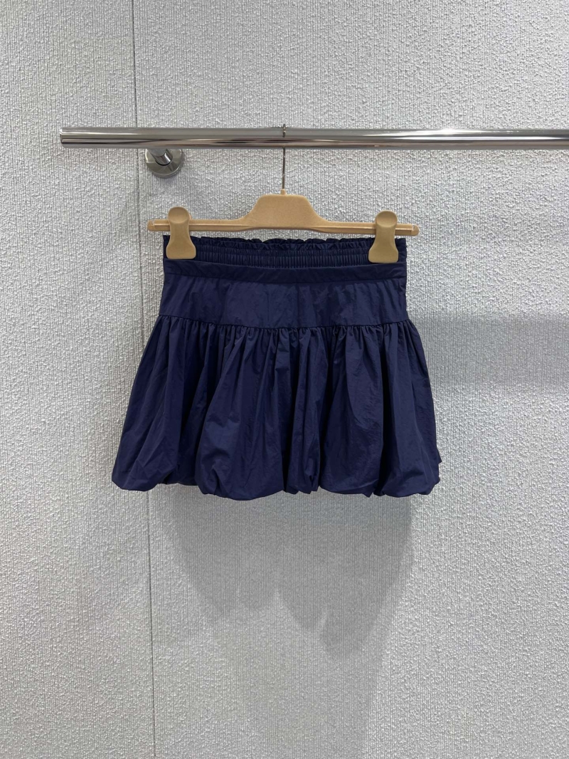 Miu Miu 25SS Spring Summer Embroidered High-Waist Pleated Skirt with Inner Shorts