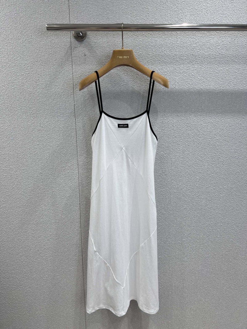 Miu Miu Cotton Cami Backless Dress - White Luxe Exclusive