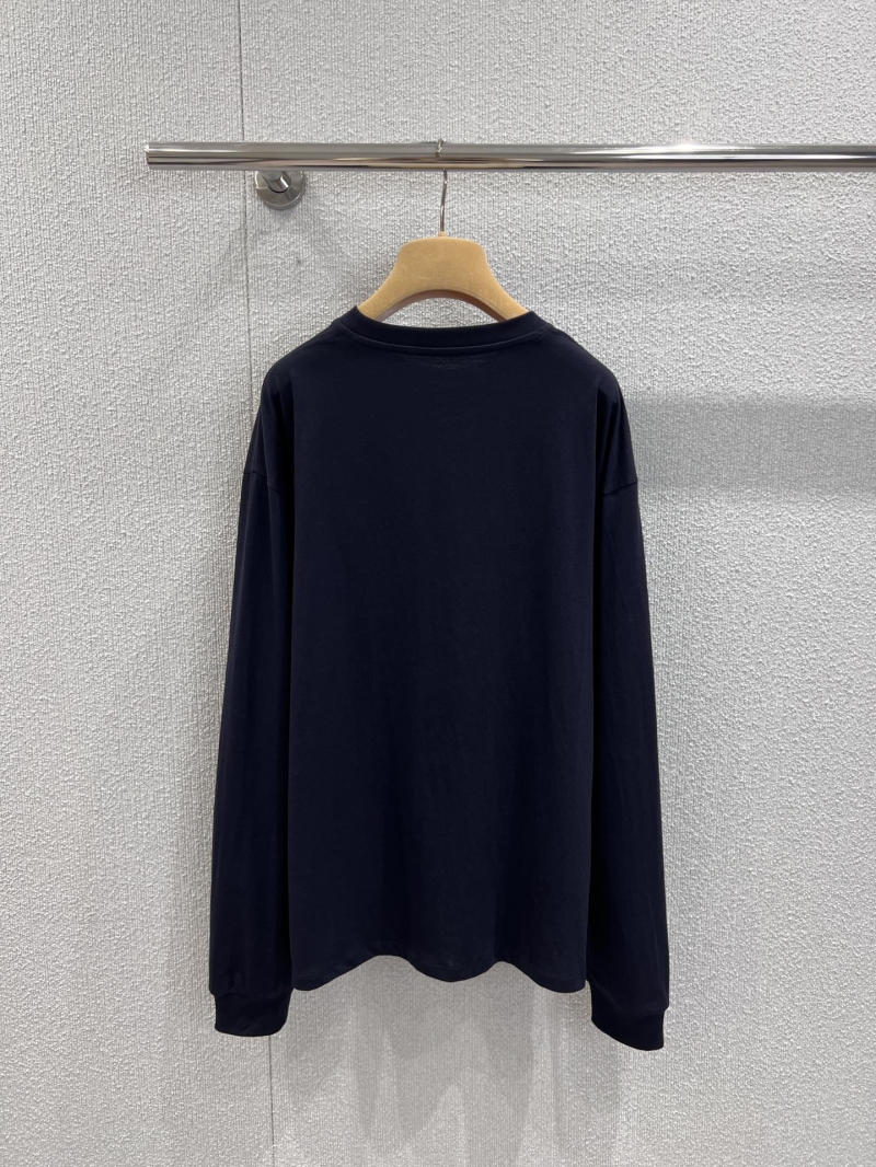 Miu Miu Early Autumn Logo Embroidery Long-Sleeve T-Shirt - Exclusive Oversize Fit