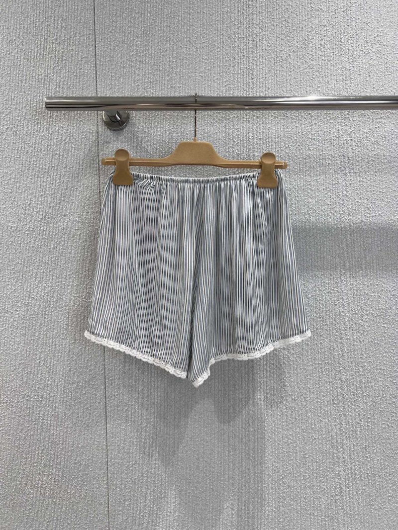 Miu Miu 25FW Early Autumn Silk Lace Shorts Set - Luxe Exclusive