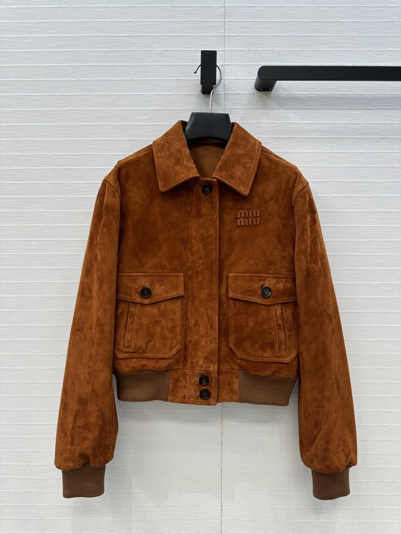 Miu Miu Exclusive Luxe Short Suede Leather Jacket in Caramel - Sweet & Edgy Fall Essential