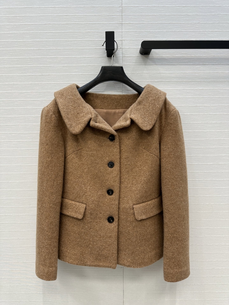 Miu Miu Tweed Suit Set: Vintage French Chic Doll-Collar Blazer & Pencil Skirt