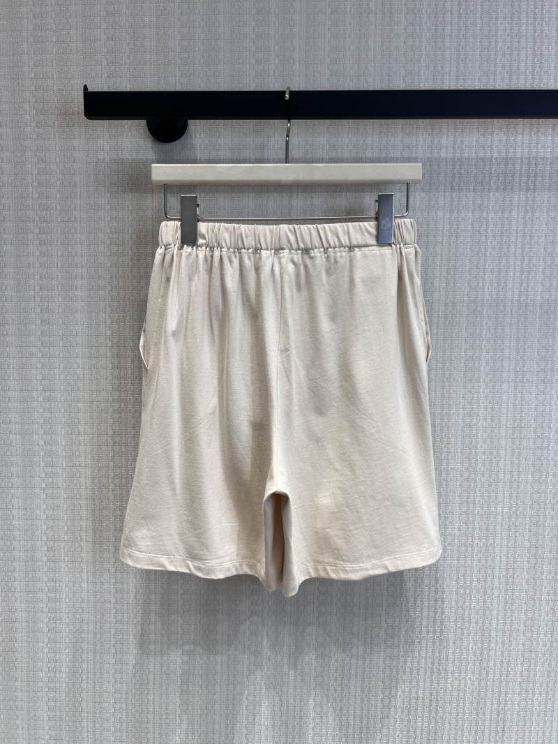 Miu Miu Embroidered Cotton High-Waist Shorts in Cream - 26SS Early Spring Collection