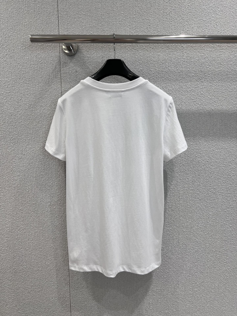 MaxMara Spring/Summer 2025 Ribbon Print Short-Sleeve T-Shirt - Elegant & Youthful