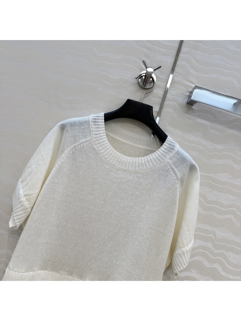 MaxMara Linen-Lyocell Layered Knit Top