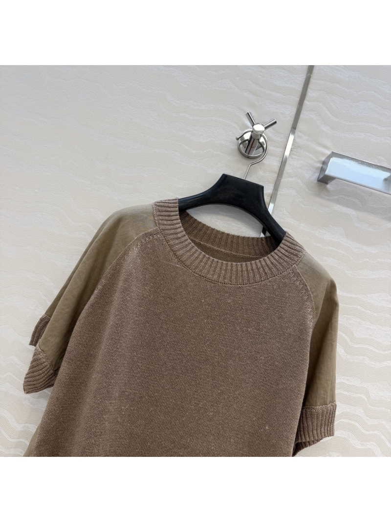 MaxMara Linen-Blend Layered Knit Top - Sophisticated Old Money Aesthetic