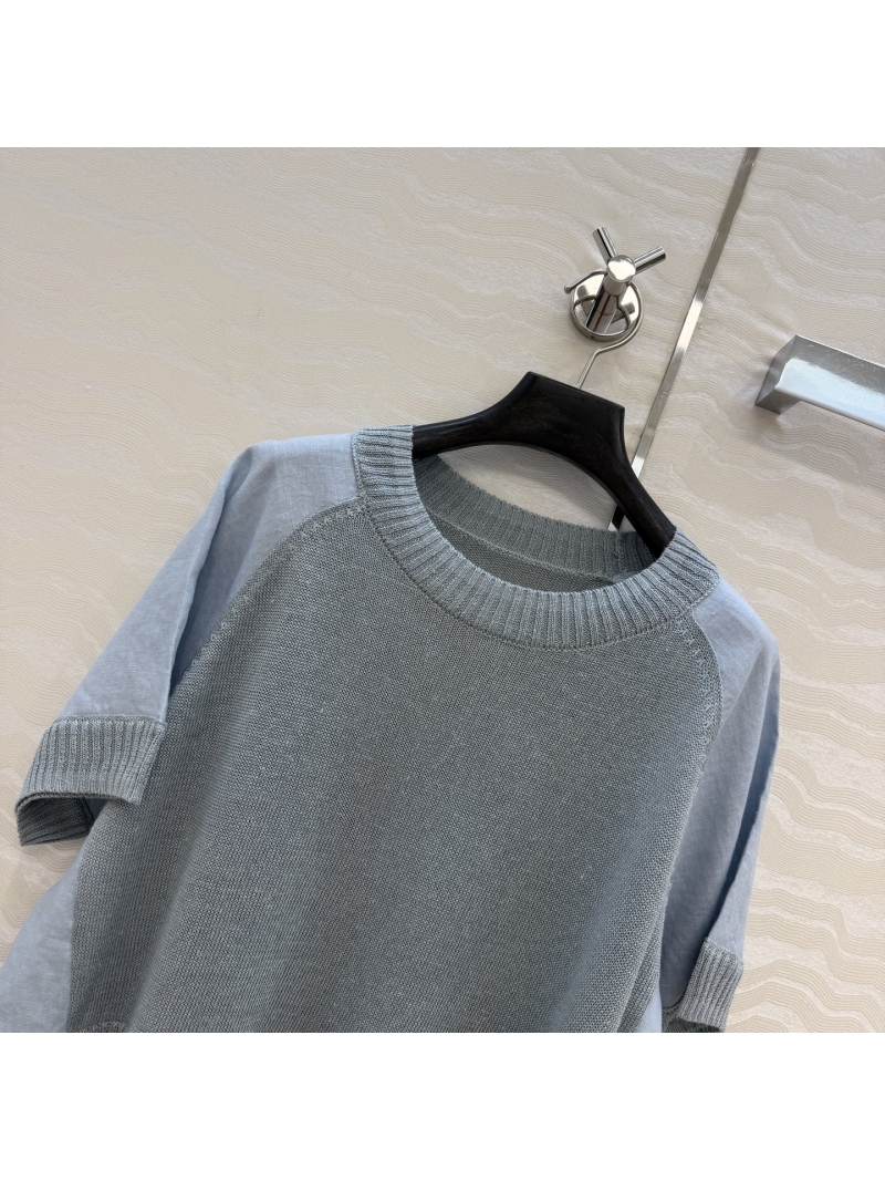 MaxMara Linen-Blend Layered Knit Top in Three Refined Hues