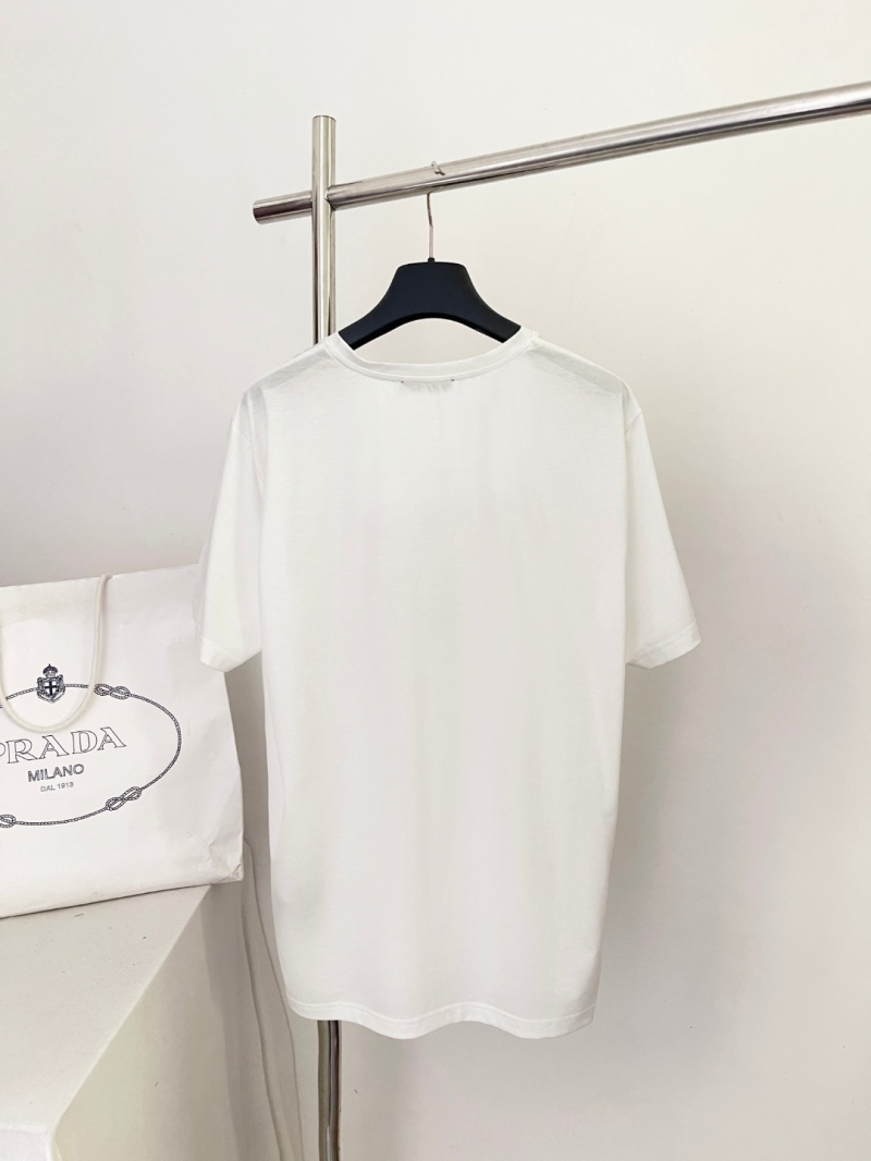 Prada Men's White Mercerized Cotton Short-Sleeve Shirt - Luxe Comfort