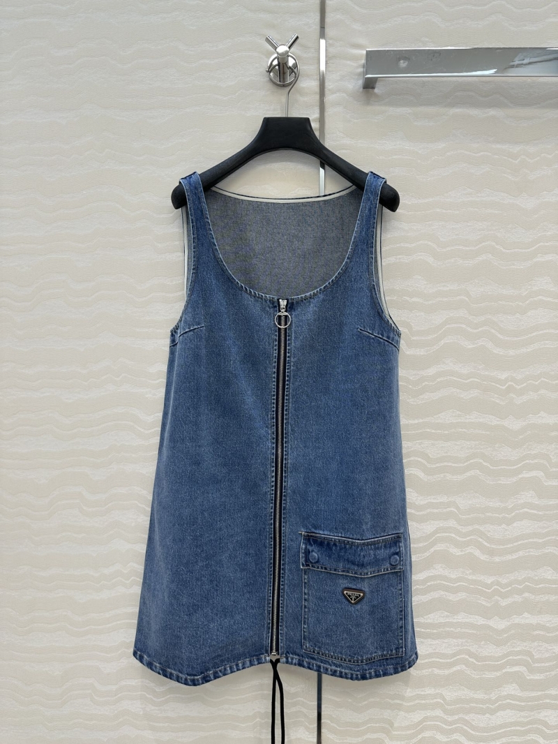 Prada Blue Denim Vest Dress - Chic & Versatile Luxe Style