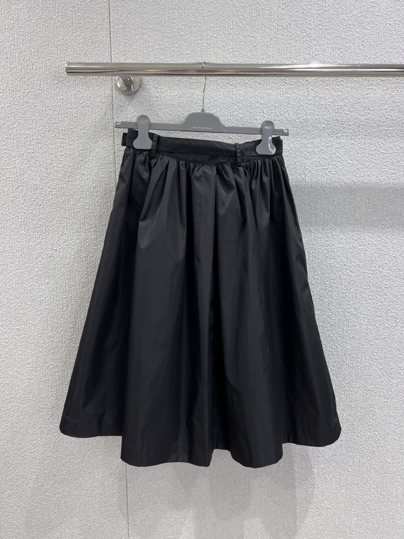 Prada Re-Nylon Pleated Waistband Skirt in Black - Exclusive High Edition