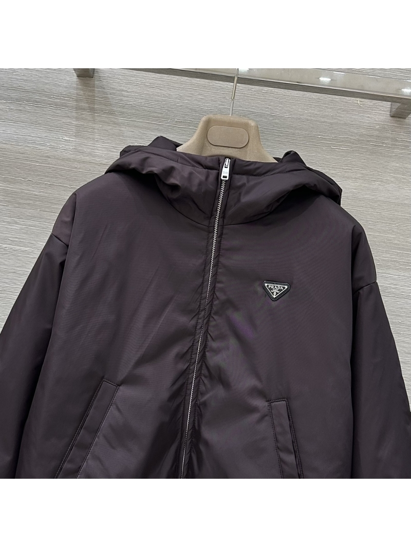Prada 25 Early Autumn Iconic Logo Hooded Nylon Short Jacket | Exclusive Luxury