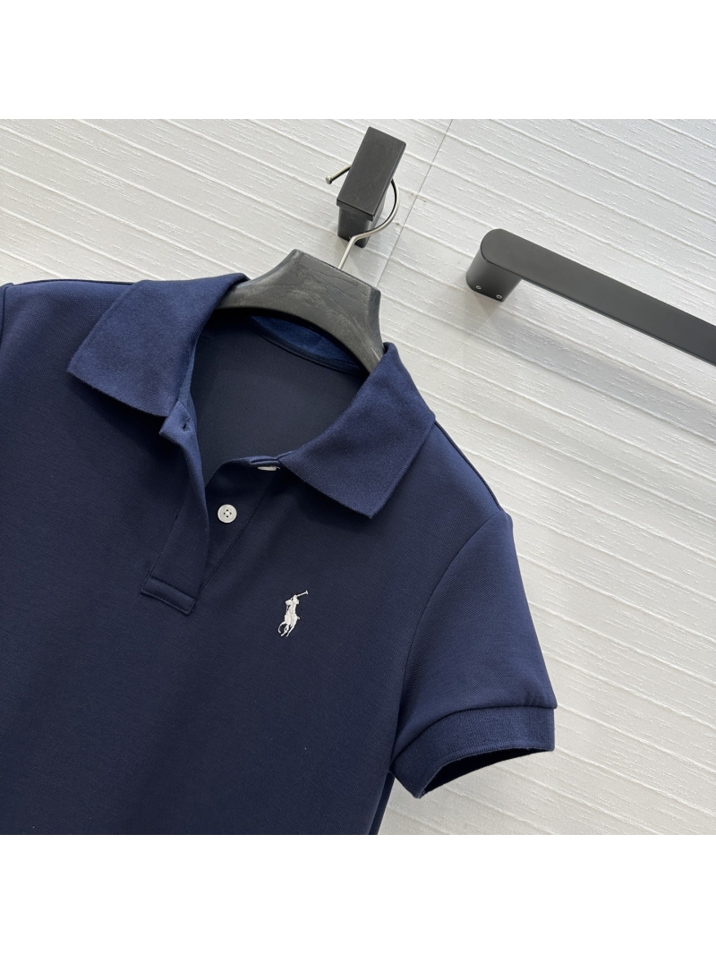 Ralph Lauren Spring/Summer 2025 Polo Short Sleeve Long T-Dress in Navy Blue - Elegant Casual Essential