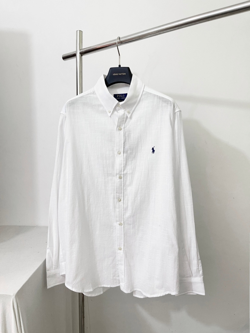 Ralph Lauren Unisex Embroidered Linen Shirt in White